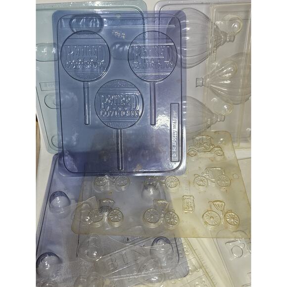 Lot Vintage Clear Candy Molds Bingo Tractors Bunnies Hot Air Balloons Classic... - Picture 10 of 16